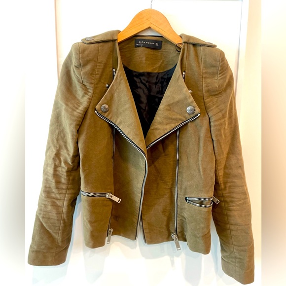 Zara Women’s Military Jacket - Army Green - Picture 1 of 6